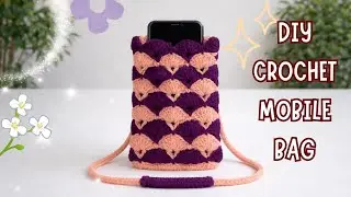 Elegant DIY Crochet Mobile Bag!✨ #crochet #trending #handmade #smallbusiness #easy #diy #easy 