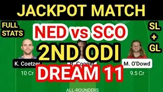 NED vs SCO 2nd ODI Dream 11 Team Prediction