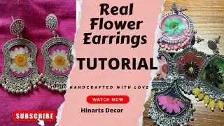 Resin Floral Jewellery Making 🌸👇🏻|🌸Real Flower Earrings Tutorial 😍|Diy Resin Flower Earrings 😍🌺