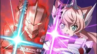 Symphogear XD - Ultraman Gear All Attacks (Ultraman Collab)