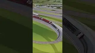 CREEPY!! This Train Runs on a Rotating Circle Spiral Rail | Railroad Crossing