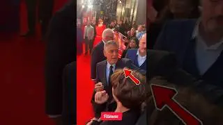 George Clooney&rsquo;s charming fan moment steals hearts on the red carpet.