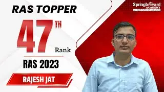Mr. Rajesh Jat | RAS-2023 | Rank-47 | Mock Interview | SpringBoard Academy