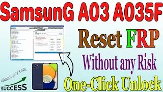 Samsung Galaxy A03 A035F Reset FRP UNLOCK One-CLICK BY DFT Pro #Gsmsanjoy