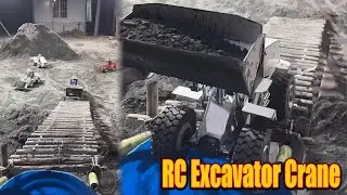 🔴LIVE🔴Playing with remote-controlled excavators and cranes is so much fun! #RC  #crane #excavator