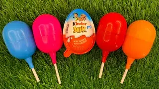🌈 Satisfying Video | Kinder Surpriseand Corby Fun Egg ASMR Opening YummyRainbow Candy Lollipops