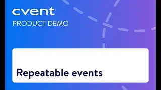 Cvent Essentials for repeatable events