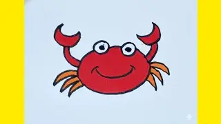 How to draw a crab | Easy drawing