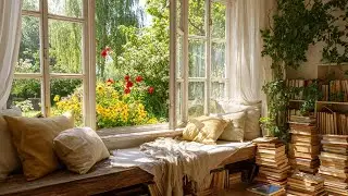Spring Nature Window Sounds 🍃 Gentle Birds & Ambiencefor Calm Focus, Reading & Writing