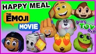 THE EMOJI MOVIE (2017) Full Set Happy Meal Review + SHOUT OUTS! | Bin's Toy Bin