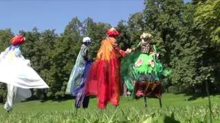4 Elemente Walkingact auf Stelzen - Stra&szlig;entheater Performance