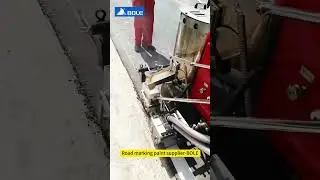 Road Marking in Action | Worker Using BOLE Line Marking Machine #BOLEPaint #RoadMarking
