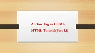 #15 Anchor Tag in HTML(Part-15) | #Easy to learn with coder