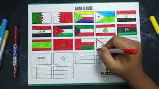 🌍 Arab League Flag Art Collection | Power of Unity & Heritage | Falg & Flag #flagart #arableague 