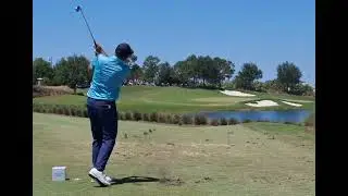 Slow Motion Golf Swing of Josh Teater. 170 yard par 3