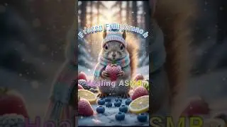 [ASMR] Cute Squirrel&rsquo;s Frozen Fruit Carnival 🍧🐿️ | Strawberry, Blueberry & Lemon Ice Bites