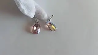video Light Amethyst Shimmer Earrings Swarovski Elements