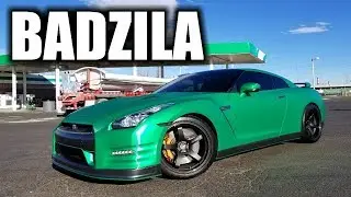 Nissan GTR Black Edition Badzila | Brushed Green Vinyl Wrap