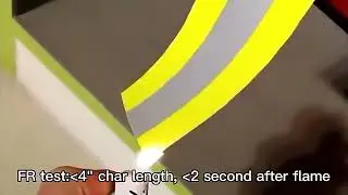 FR reflective cotton fabric test