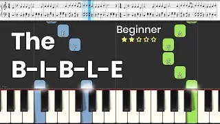 The B-I-B-L-E Song | Piano Play Along | Easy Christian Kids Piano Tutorial