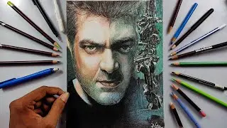 Valimai Ajith first look realistic Drawing | #Realistic #drawing of #ajith #valimai #realism