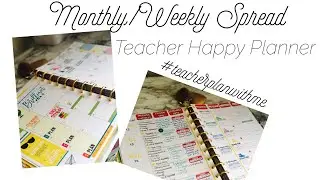 Teacher Happy Planner | Plan With Me First Spread | 2019-2020 Teacher Planner