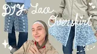 How to sew a lace overskirt two ways // upcycling Turkish curtains sewing tutorial