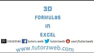3D formulas in excel