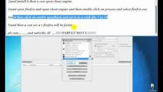 hoo to use cheat engine for improving firefox performence!!!!!!