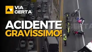 Gra:ve aci:dente na ponte Igap&oacute; na sa&iacute;da da zona norte de Natal