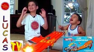 Hot Wheels Racing with my Little Brother - 4 Lane Elimination Race Track