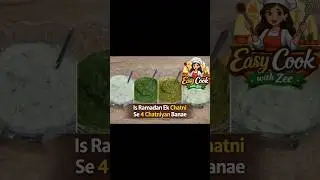 4 Delicious Chutneys from 1 Base | Ramzan Special Iftar Chutney Recipe