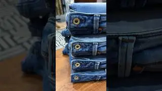 Denim jeans Folding trick #shorts #trending #jeans #folding #tricks