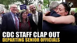 CDC staff clap out senior officials who resigned after Monarez firing