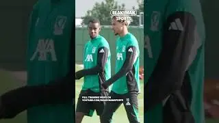 Hugo Ekitike and Alexander Isak sharing jokes in Liverpool training 🔴😂