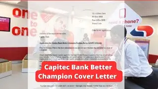 Capitec Bank Better Champion Cover Letter Example | Application Letter | No Experience