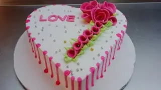 Heart Shape Cake Design 2024./Heart Cake Design/Anniversary Cake Design/Birt...m