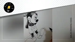 how to draw mickey mouse easy