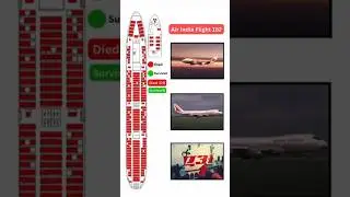 Air India Flight 182 crash passenger fatality seat map layout #planecrash #airindia #airdisaster