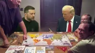 2025 Trump & Zelensky meeting board game meme