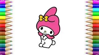 How to Draw Melody 💗 🎨 | Step by Step Kids Drawing Tutorial | HELLO KITTY #howtodraw #Melody