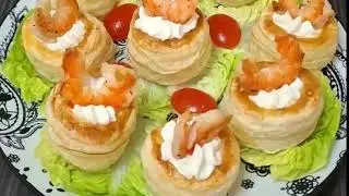 Vol-au-vent aux crevettes 🍤, recette rapide et facile #food #bonnecuisine #recipe #cooking