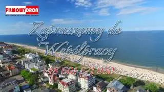 Film z drona nagrany nad miejscowością Bansin na Wyspie Uznam