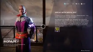 Speak With Ikora Ray - Season Of The Undying Ending (Destiny 2)