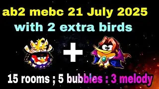 Angry birds 2 mighty eagle bootcamp Mebc 21 July 2025 with 2 extra birds Red+bubbles#ab2 mebc today