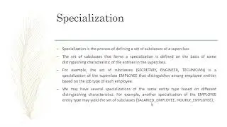 Enhanced Entity Relationship (EER) model