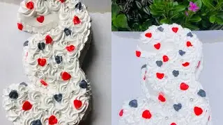 Number 3 cake decorations 🍰🎂 vanilla flavour cake decorations ...ভ্যানিলা কেক