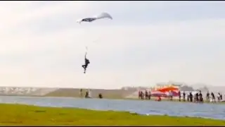 Friday Freakout: Skydiver Gives Up, Cuts Away Mid-Swoop