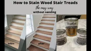 How to STAIN STAIR TREADS without sanding