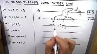 How to add and substract integers on a number line / Adding integers on a number line